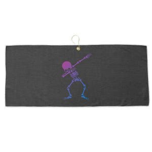 Dabbing Skeleton Dab Funny Halloween Adult Gift Large Microfiber Waffle Golf Towel