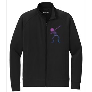 Dabbing Skeleton Dab Funny Halloween Adult Gift Stretch Full-Zip Cadet Jacket