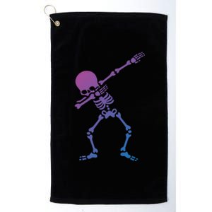 Dabbing Skeleton Dab Funny Halloween Adult Gift Platinum Collection Golf Towel