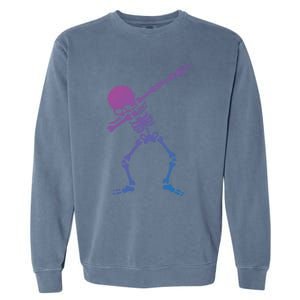 Dabbing Skeleton Dab Funny Halloween Adult Gift Garment-Dyed Sweatshirt