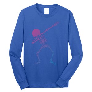 Dabbing Skeleton Dab Funny Halloween Adult Gift Long Sleeve Shirt