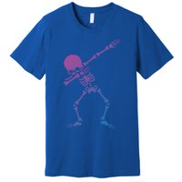 Dabbing Skeleton Dab Funny Halloween Adult Gift Premium T-Shirt