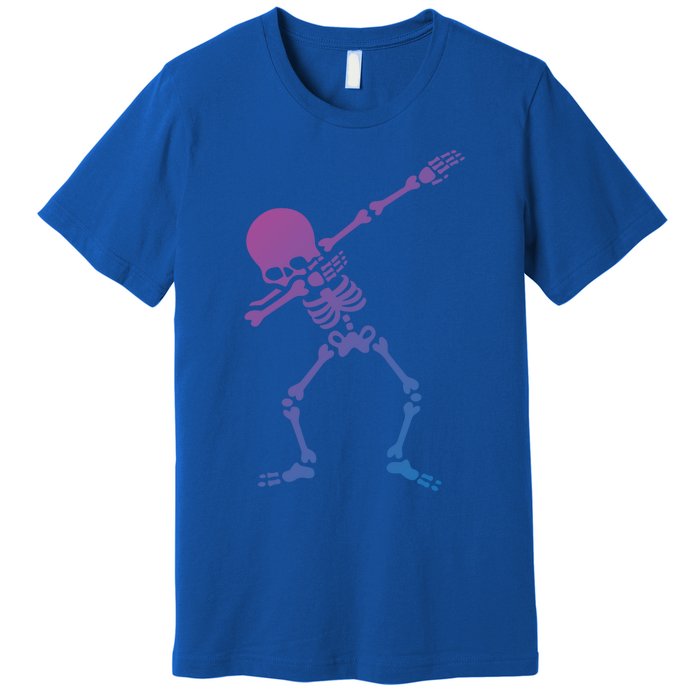 Dabbing Skeleton Dab Funny Halloween Adult Gift Premium T-Shirt