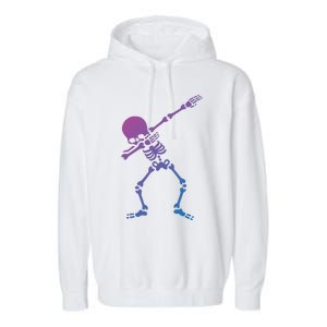 Dabbing Skeleton Dab Funny Halloween Adult Gift Garment-Dyed Fleece Hoodie