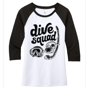 Deep Sea Diving Squad Marine Construction Commercial Diver Women's Tri-Blend 3/4-Sleeve Raglan Shirt