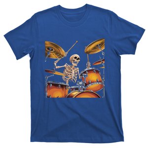 Drummer Skeleton Drum Set Drummer Halloween Music Meaningful Gift T-Shirt