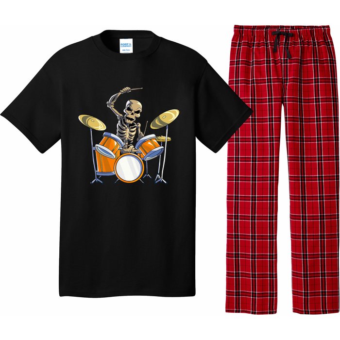 Drummer Skeleton Drum Set Drummer Halloween Pajama Set