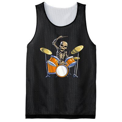 Drummer Skeleton Drum Set Drummer Halloween Mesh Reversible Basketball Jersey Tank