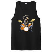 Drummer Skeleton Drum Set Drummer Halloween PosiCharge Competitor Tank