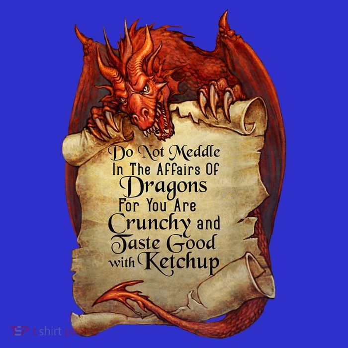 Dragon Shirt Do Not Meddle In The Affairs Of Dragons Gift Tall T-Shirt
