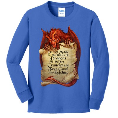 Dragon Shirt Do Not Meddle In The Affairs Of Dragons Gift Kids Long Sleeve Shirt