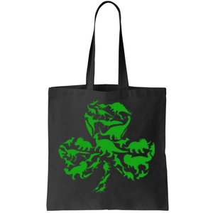 Dinosaur Shamrock Dino Clover Leaf St Patricks Day Tote Bag