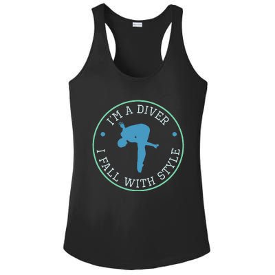 Diver Springboard Diving Platform Diving Aquatic Ladies PosiCharge Competitor Racerback Tank