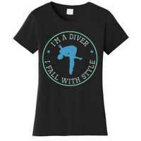 Diver Springboard Diving Platform Diving Aquatic Women's T-Shirt