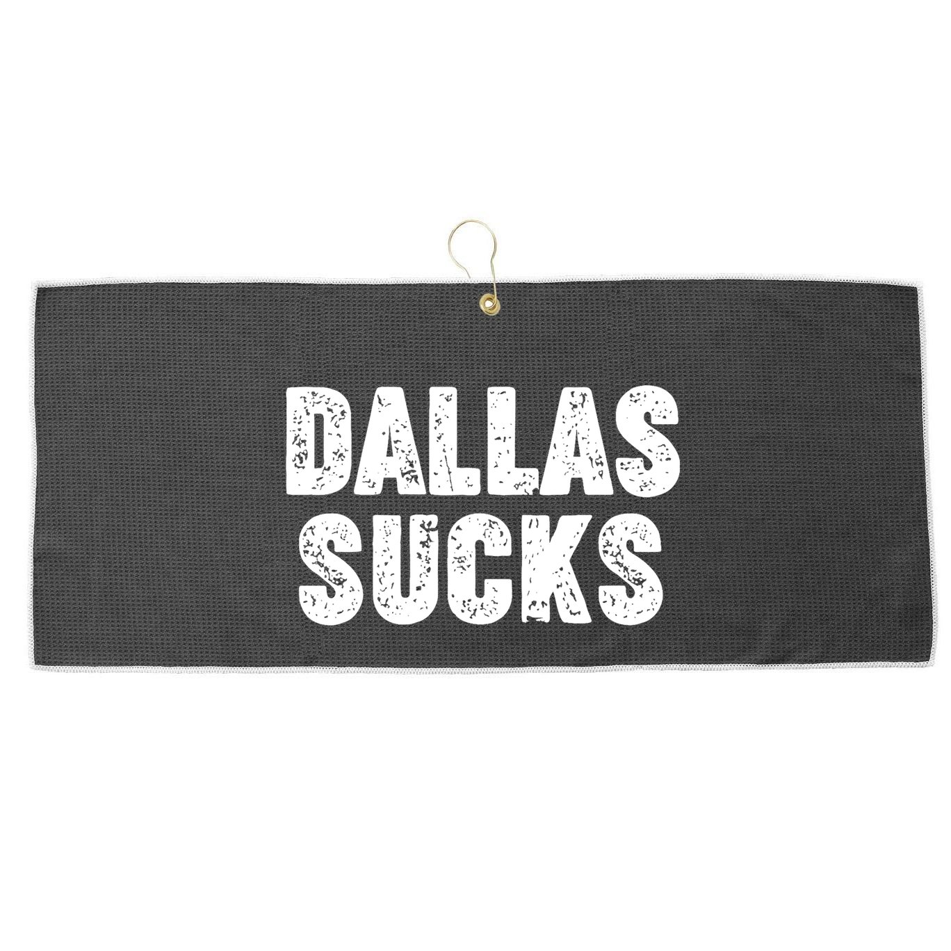 Dallas Sucks Large Microfiber Waffle Golf Towel