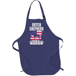 Dutch Shepherd Dad Dog Lover American Us Flag Full-Length Apron With Pockets