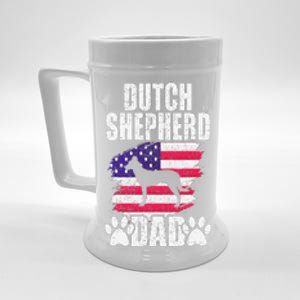 Dutch Shepherd Dad Dog Lover American Us Flag Beer Stein