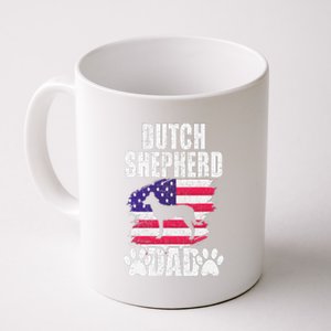 Dutch Shepherd Dad Dog Lover American Us Flag Coffee Mug