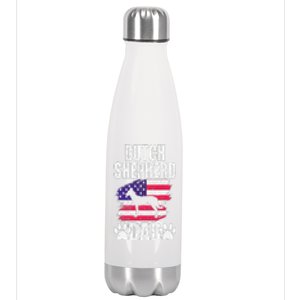 Dutch Shepherd Dad Dog Lover American Us Flag Stainless Steel Insulated Water Bottle