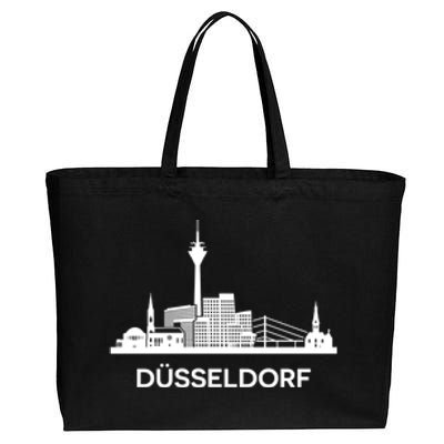 DüSseldorf Skyline Cotton Canvas Jumbo Tote