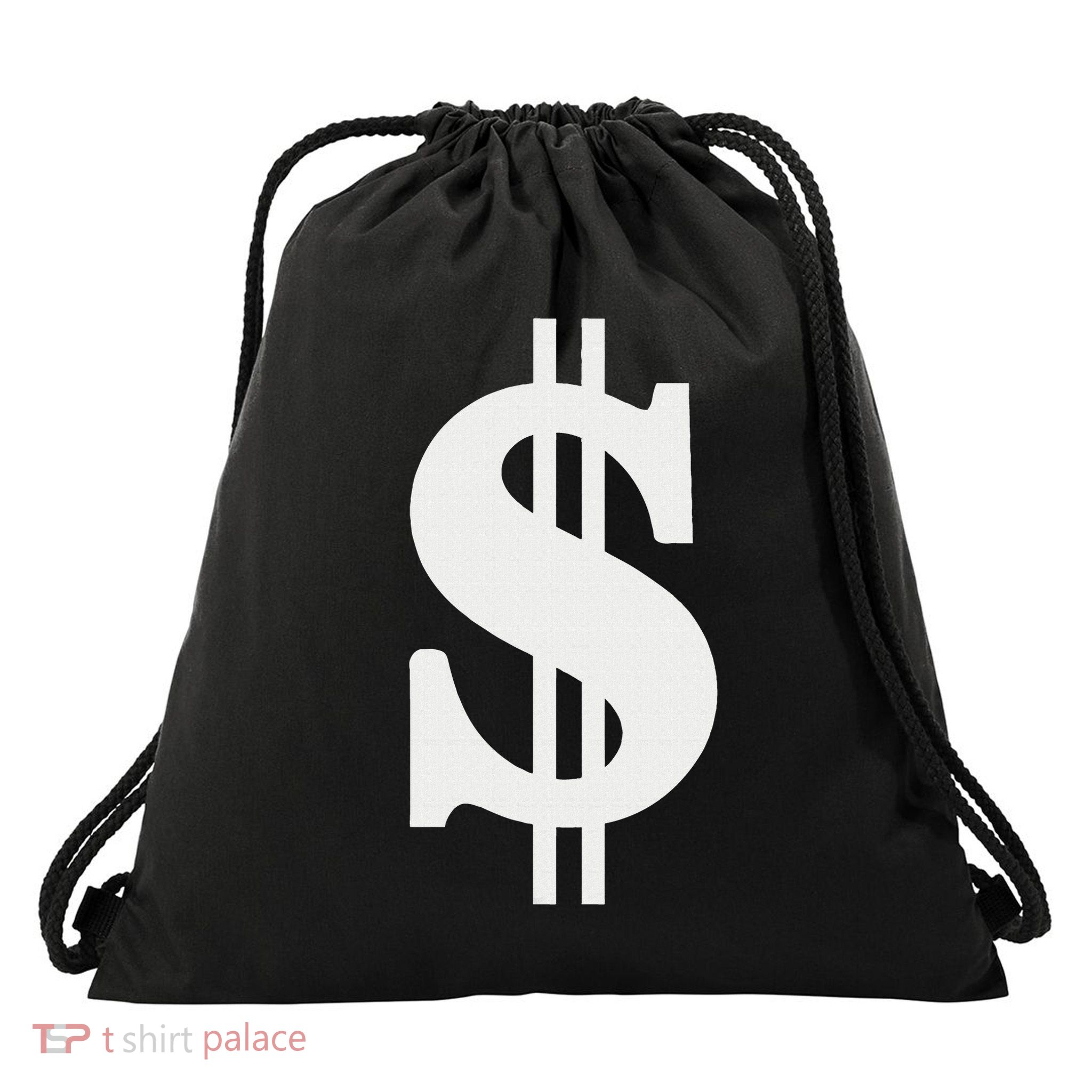 Dollar Sign Drawstring Bag