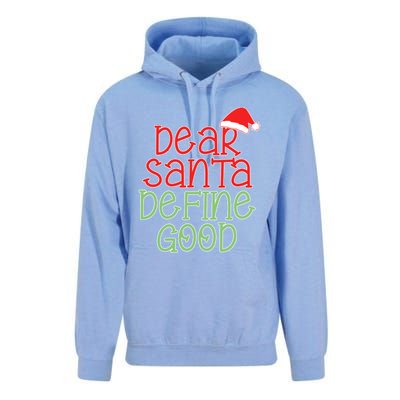 Dear Santa Define Good Christmas Novelty I Can Explain Great Gift Unisex Surf Hoodie