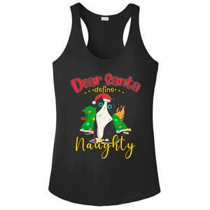 Dear Santa Define Naughty Funny Christmas Cat Funny Gift Ladies PosiCharge Competitor Racerback Tank