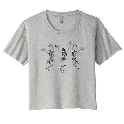 Dancing Skeletons Women's Crop Top Tee