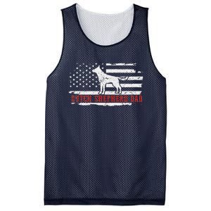 Dutch Shepherd Dad Distressed American Flag Patriotic Dog Mesh Reversible Basketball Jersey Tank