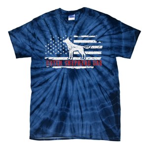 Dutch Shepherd Dad Distressed American Flag Patriotic Dog Tie-Dye T-Shirt