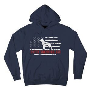 Dutch Shepherd Dad Distressed American Flag Patriotic Dog Tall Hoodie