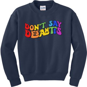 Don't Say Desantis Rainbow Curvy Cool Kids Sweatshirt