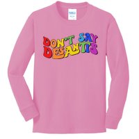 Don't Say Desantis Rainbow Curvy Cool Kids Long Sleeve Shirt