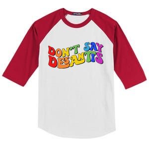 Don't Say Desantis Rainbow Curvy Cool Kids Colorblock Raglan Jersey