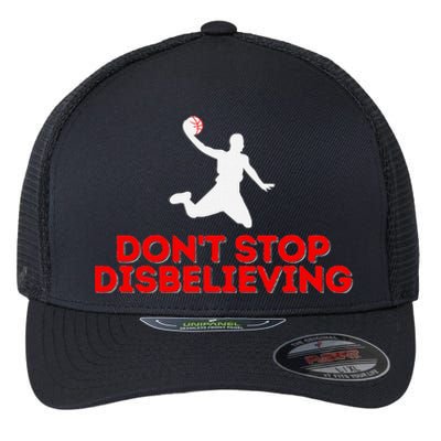 Don’T Stop Disbelieving Funny Parody Design Flexfit Unipanel Trucker Cap