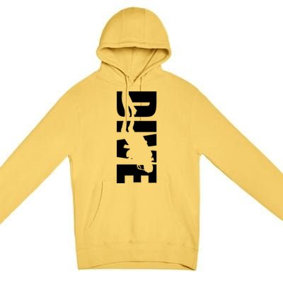 Dive Scuba Diving Graphic Scuba Diving Premium Pullover Hoodie