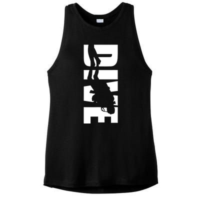 Dive Scuba Diving Graphic Scuba Diving Ladies PosiCharge Tri-Blend Wicking Tank