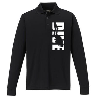 Dive Scuba Diving Graphic Scuba Diving Performance Long Sleeve Polo