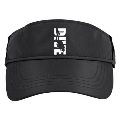 Dive Scuba Diving Graphic Scuba Diving Adult Drive Performance Visor