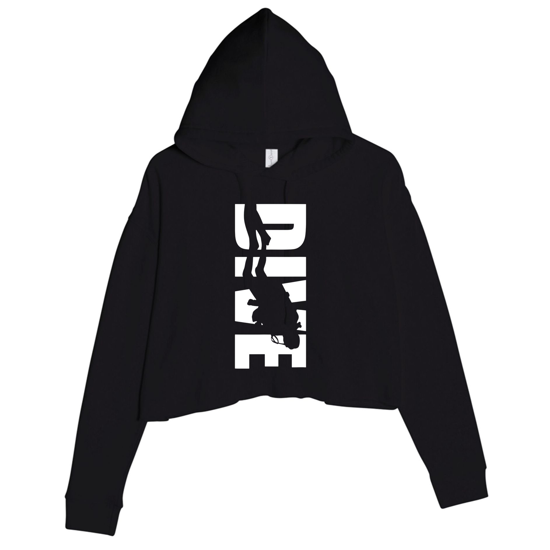 Dive Scuba Diving Graphic Scuba Diving Crop Fleece Hoodie