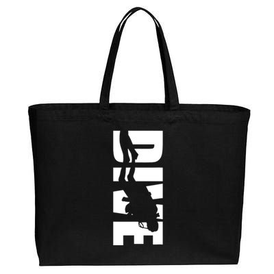 Dive Scuba Diving Graphic Scuba Diving Cotton Canvas Jumbo Tote