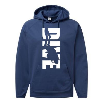 Dive Scuba Diving Graphic Scuba Diving Performance Fleece Hoodie