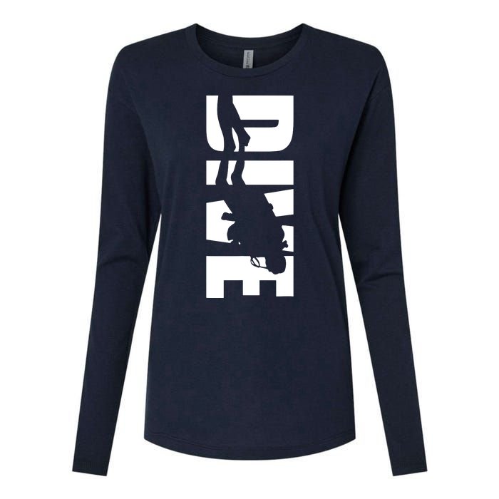 Dive Scuba Diving Graphic Scuba Diving Womens Cotton Relaxed Long Sleeve T-Shirt