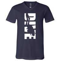 Dive Scuba Diving Graphic Scuba Diving V-Neck T-Shirt