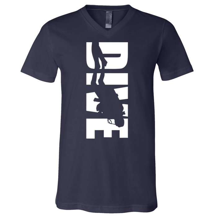 Dive Scuba Diving Graphic Scuba Diving V-Neck T-Shirt