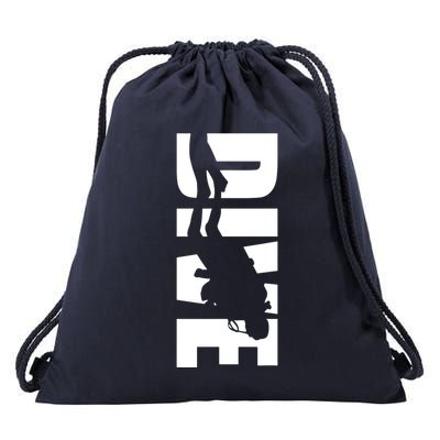 Dive Scuba Diving Graphic Scuba Diving Drawstring Bag
