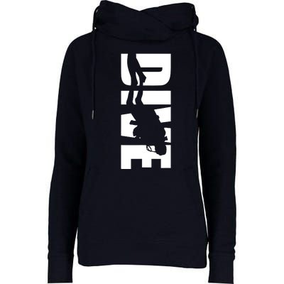 Dive Scuba Diving Graphic Scuba Diving Womens Funnel Neck Pullover Hood