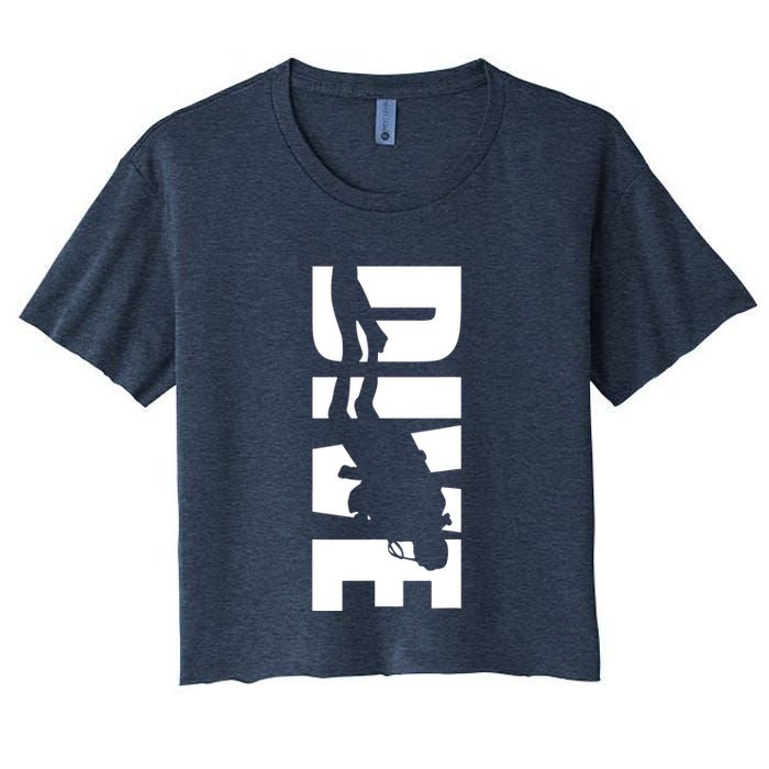 Dive Scuba Diving Graphic Scuba Diving Women's Crop Top Tee