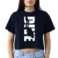 Dive Scuba Diving Graphic Scuba Diving Women's Crop Top Tee