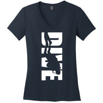 Dive Scuba Diving Graphic Scuba Diving Women's V-Neck T-Shirt